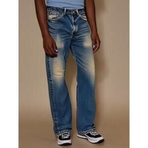 Levi's 550 relaxed fit blue jeans Men's 33x34 medium wash baggy Y2K